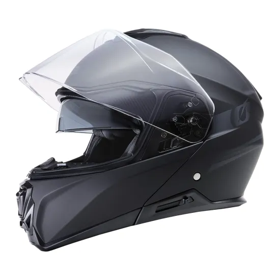 Отваряема каска M-SRS SOLID V.22 BLACK с матово покритие