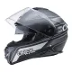 Отваряема каска M-SRS STRING V.22 BLACK/GRAY с матово покритие и слънчев визьор