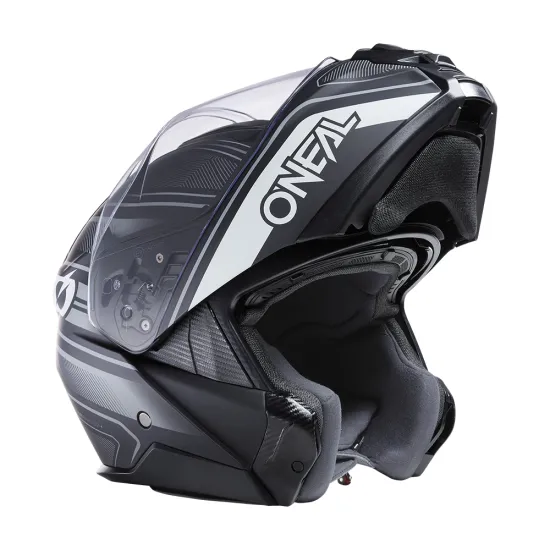 Отваряема каска M-SRS STRING V.22 BLACK/GRAY с матово покритие и слънчев визьор