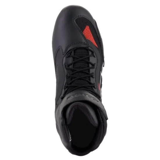 Мото боти ALPINESTARS FASTER-3 RIDEKNIT BLACK/GREY/RED с дишаща плетена мрежа и TPU защита