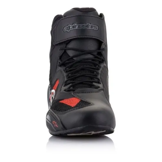 Мото боти ALPINESTARS FASTER-3 RIDEKNIT BLACK/GREY/RED с дишаща плетена мрежа и TPU защита