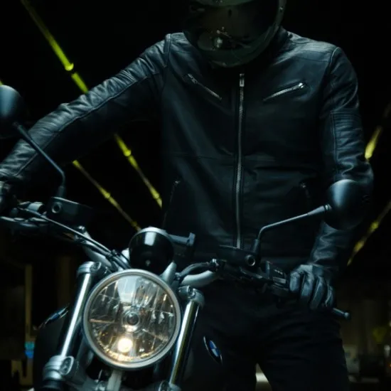 Кожено мото яке SPIDI Garage Black с Warrior Lite протектори и италианска кожа