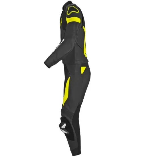 Мото екип SPIDI LASER TOURING BLACK/FLUO с CE протектори и гъвкави панели