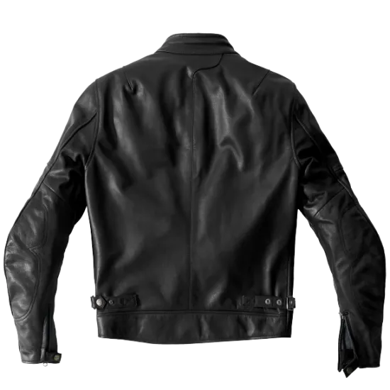 Кожено мото яке SPIDI Mack Black с Warrior Lite протектори и биволска кожа