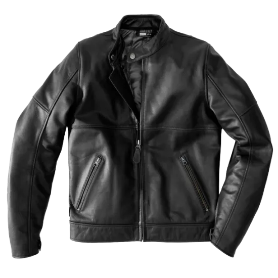 Кожено мото яке SPIDI Mack Black с Warrior Lite протектори и биволска кожа