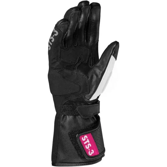 Дамски кожени мото ръкавици SPIDI STS-3 BLACK/FUCHSIA - Дамски кожени ръкавици от марка SPIDI