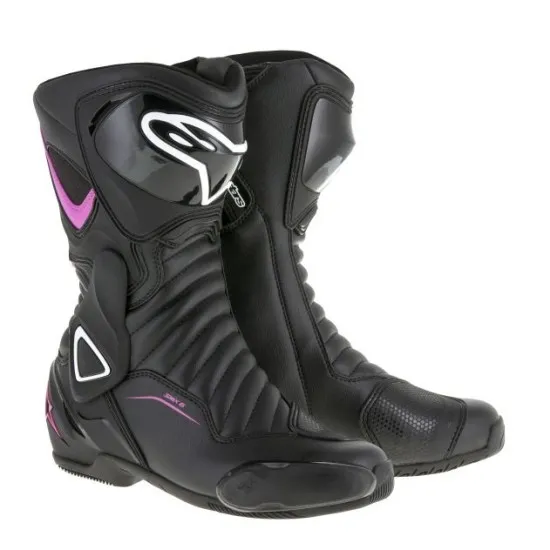Ботуши Alpinestars Stella SMX-6 V2 Black/Pink - защита и комфорт
