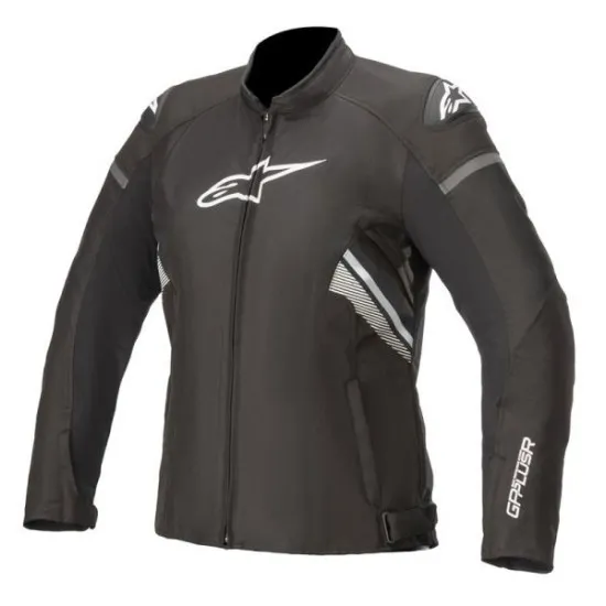 Дамско текстилно яке ALPINESTARS T-GP PLUS R V3 AIR BLACK/WHITE - Дамски текстилни якета от марка Alpinestars