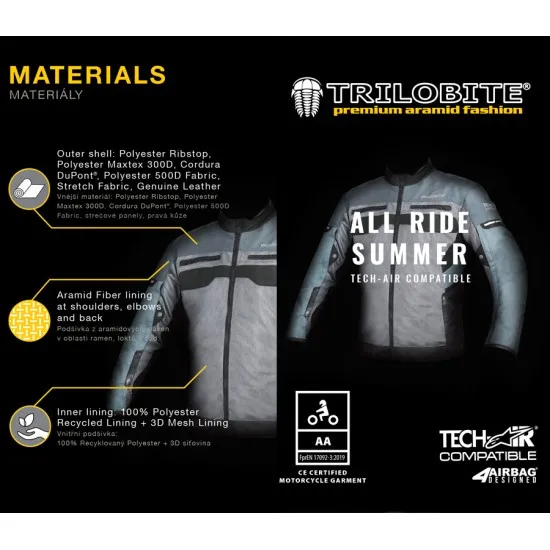 Дамско лятно яке TRILOBITE 2093 All ride summer Tech-Air - Дамски текстилни якета от марка Trilobite