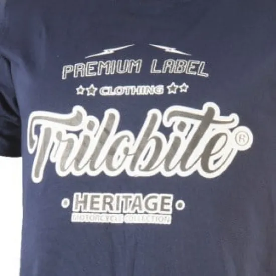 Мото тениска 1831 TRILOBITE BLUE - Тениски от марка Trilobite