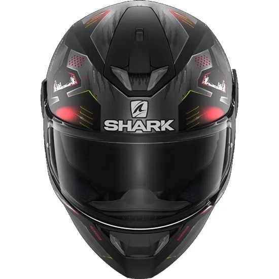 Каска SHARK SKWAL 2.2 VENGER BLACK/RED MATT - безопасност и стил с LED осветление