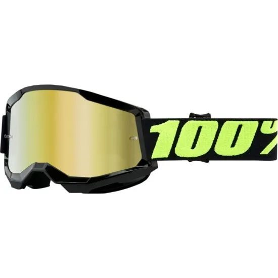 Мотокрос очила 100% STRATA2 UPSOL-MIRROR GOLD - Мотокрос очила от марка 100%