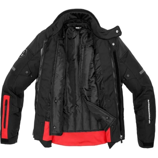 Текстилно мото яке SPIDI TRAVELER 3 BLACK/RED - Текстилни якета от марка SPIDI