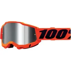 Мотокрос очила 100% ACCURI2 NEON ORANGE-MIRROR SILVER