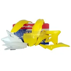 Пластмасов MX кит Polisport за Suzuki RMZ250 -2007-09  Yellow/White OEM Color (09)