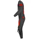 Кожен мото екип SPIDI LASER TOURING BLACK/RED 2PC с гъвкави панели и перфорации