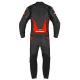 Кожен мото екип SPIDI LASER TOURING BLACK/RED 2PC с гъвкави панели и перфорации