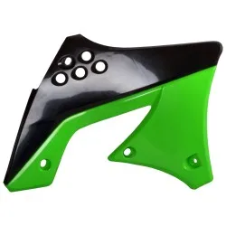 Пластмасови капаци за радиатор Polisport Kawasaki KX250F (10/11) - 2009-12 Green/Black OEM Color 