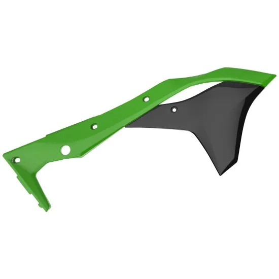 Пластмасови капаци за радиатор Polisport Kawasaki KX250F - 2017-21 Green/Black - Предпазители за радиатор от марка Polisport
