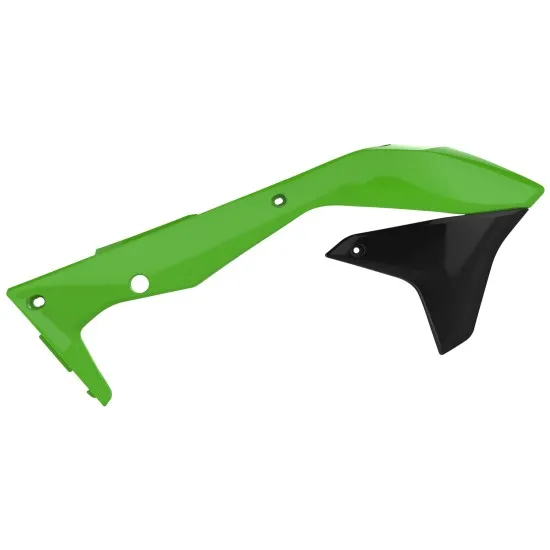 Пластмасови капаци за радиатор Polisport Kawasaki KX450F - 2016-18 Green/Black OEM Color - Предпазители за радиатор от марка Polisport
