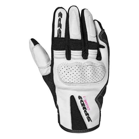 Дамски мото ръкавици SPIDI CHARME 2 BLACK/WHITE - Дамски кожени ръкавици от марка SPIDI
