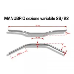 КОРМИЛО BARRACUDA HANDLEBAR 28/22 SILVER