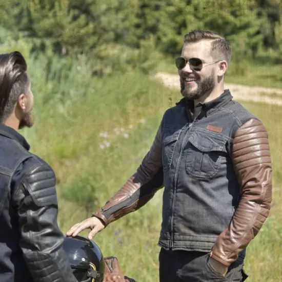 Мото яке Trilobite 964 Acid Scrambler Denim Brown