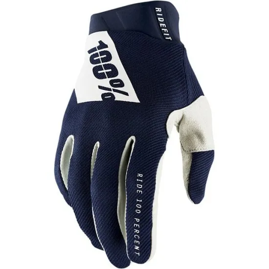 Мотокрос ръкавици 100% RIDEFIT-BLUE/WHITE - Мотокрос ръкавици от марка 100%
