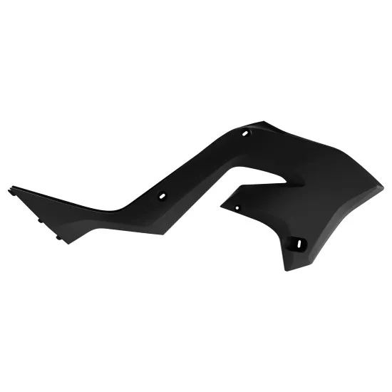 Пластмасови капаци за радиатор Polisport Kawasaki KX125 / 250 рестайлинг KX450 - 2003-08 Black - Предпазители за радиатор от марка Polisport