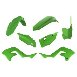 Пластмасов MX кит Polisport за Kawasaki KX125/250 рестайлинг 450 (2020) - 2003-08 Green OEM Color