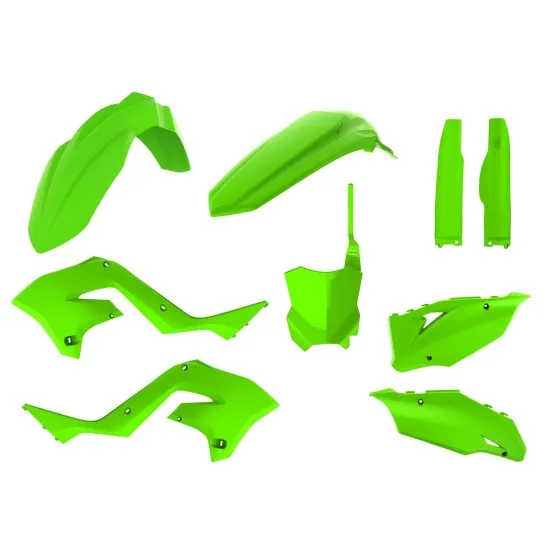 Пластмасов MX кит Polisport за Kawasaki KX125/250 рестайлинг 450 (2020) - 2003-08 Lime Green - Комплекти MX пластмаси от марка Polisport