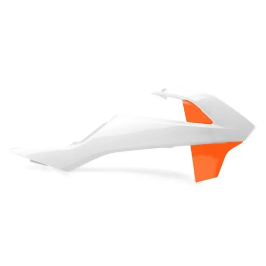 Пластмасови капаци за радиатор Polisport КТМ 65 SX (19) - 2016-21  KTM White/Orange OEM Color - Предпазители за радиатор от марка Polisport