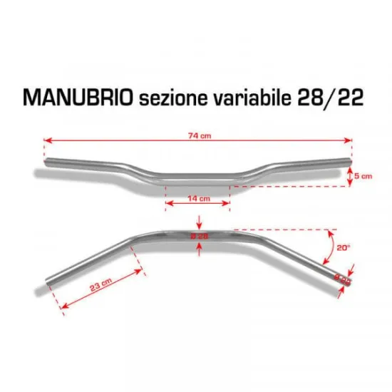 КОРМИЛО BARRACUDA HANDLEBAR 28/22 BLUE - Мото кормила от марка Barracuda