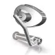Огледала за мотор BARRACUDA SKIN RETRO STONE CHROME - Мото огледала от марка Barracuda