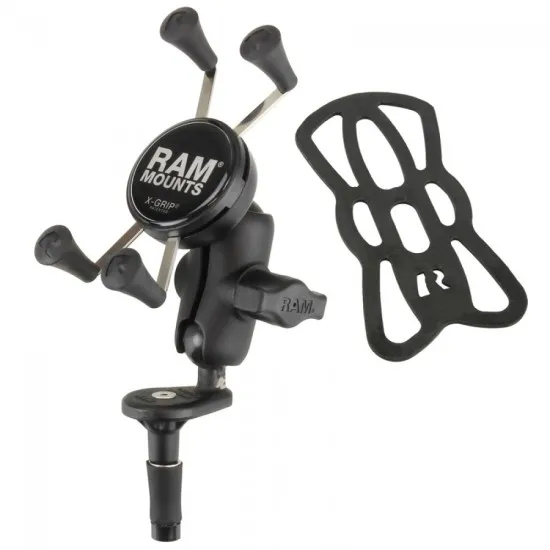 Мото стойка за телефон RAM-MOUNTS RAM-B-176-A-UN7U с X-Grip за мотоциклет