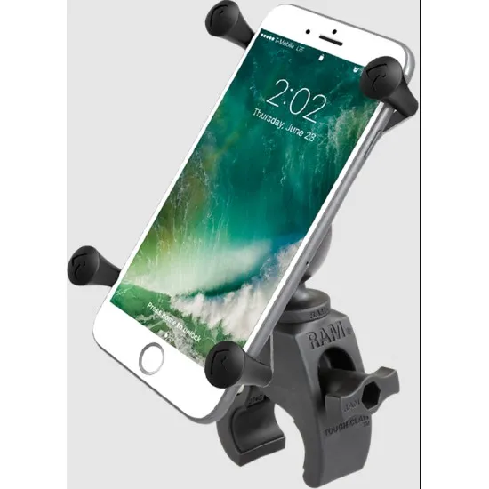 Мото стойка за телефон RAM-MOUNTS X-Grip RAM-B-400-A-HOL-UN10BU с Tough-Claw за кормило