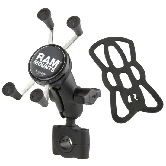 Мото стойка за телефон RAM-MOUNTS X-Grip RAM-B-408-75-1-A-UN7U с RAM Torque основа