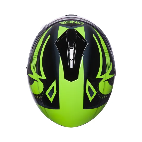 Каска O'NEAL CHALLENGER EXO V.22 BLACK/NEON YELLOW с вградени слънчеви очила и вентилационна система