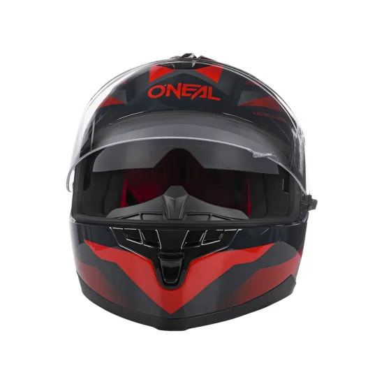 Каска O'NEAL CHALLENGER EXO V.22 RED/BLUE с вградени слънчеви очила и модерна вентилация