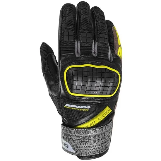 Мото ръкавици SPIDI X-FORCE BLACK/FLUO - Кожени ръкавици за мотор от марка SPIDI