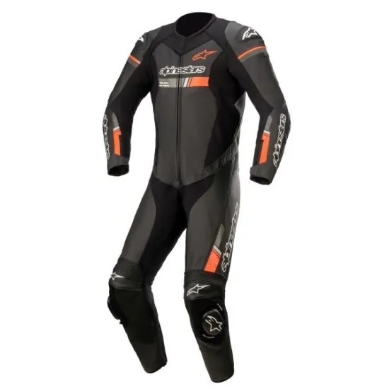 Кожен мото екип ALPINESTARS GP FORCE CHASER V2 1PC BLACK/FLUO RED - Мото екипи от марка Alpinestars