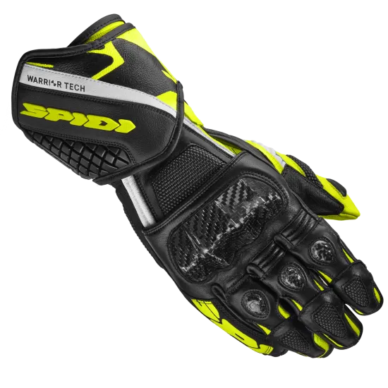 Мото ръкавици SPIDI CARBO 5 BLACK/FLUO - Кожени ръкавици за мотор от марка SPIDI