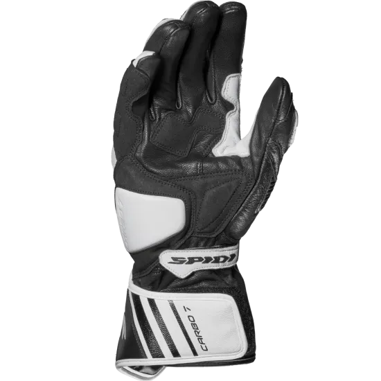 Мото ръкавици SPIDI Carbo 7 BLACK/WHITE - Кожени ръкавици за мотор от марка SPIDI
