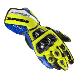 Мото ръкавици SPIDI Carbo track EVO BLUE/YELLOW