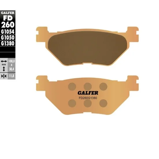 Задни мото накладки Galfer SINTERED SCOOTER COMPOUND FD260G1380 - Накладки от марка GALFER
