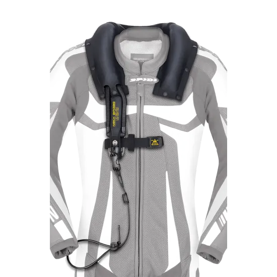 Кожен мото екип с гърбица SPIDI T-2 Neck Dps Airbag ACID GREEN/BLACK - Мото екипи от марка SPIDI