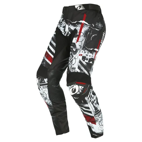 Мотокрос брич ONEAL MAYHEM SCARZ V.22 BLACK/WHITE/RED - Мотокрос брич от марка ONeal