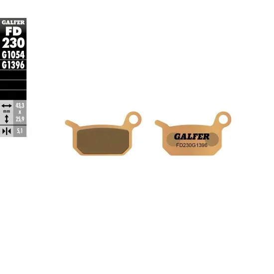Предни/Задни мото накладки Galfer SINTERED FD230G1396 - Накладки от марка GALFER