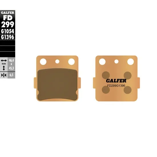 Задни мото накладки Galfer SINTERED FD299G1396 - Накладки от марка GALFER