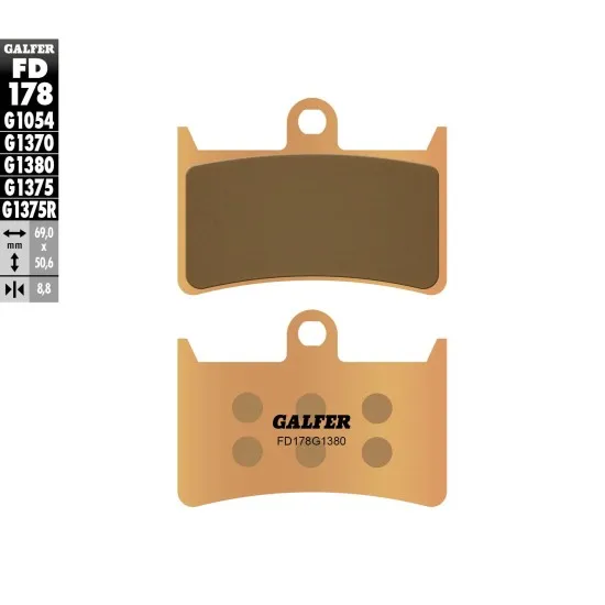 Предни мото накладки Galfer SINTERED SCOOTER FD178G1380 - Накладки от марка GALFER